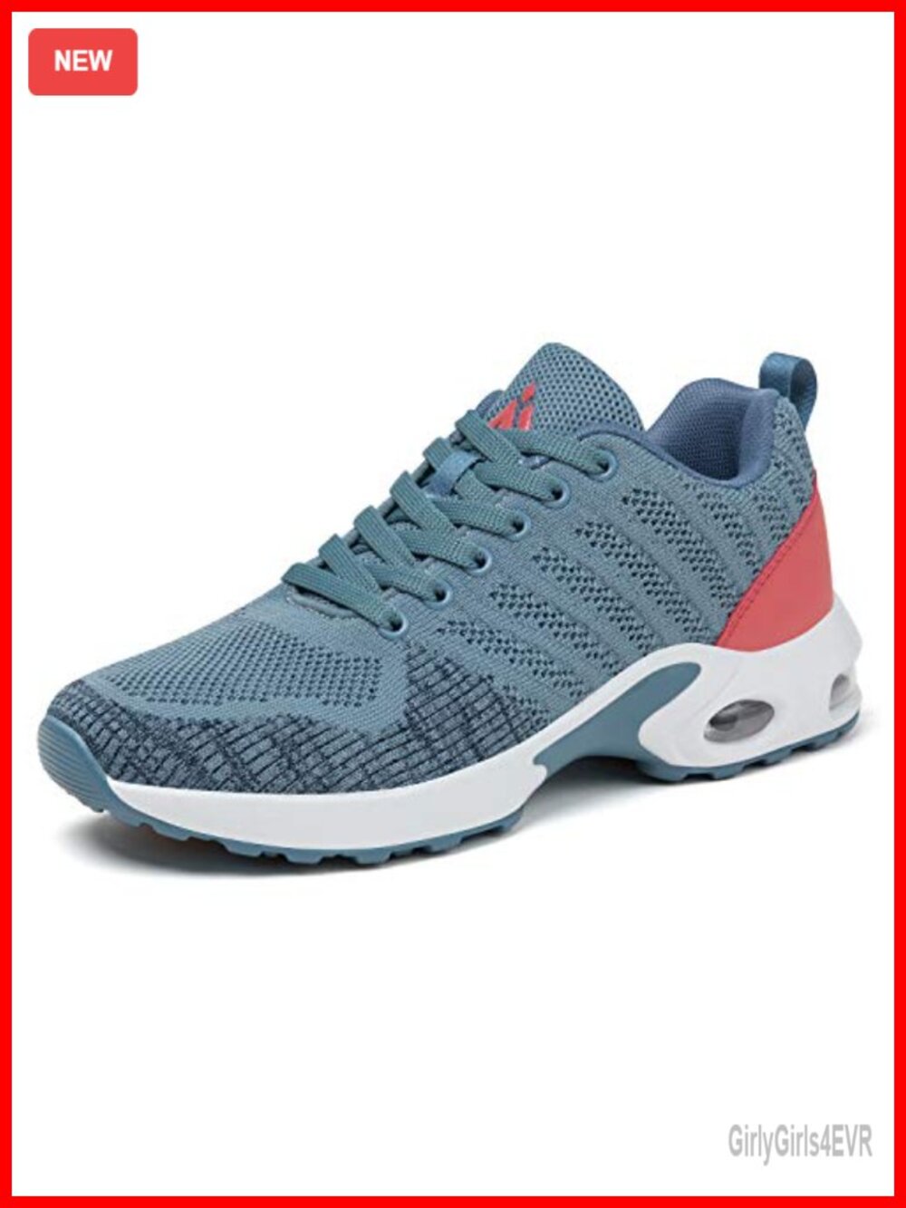 Women's Air Cushion Running Sneakers Breathable Mesh Casual Athletic Lace-Up